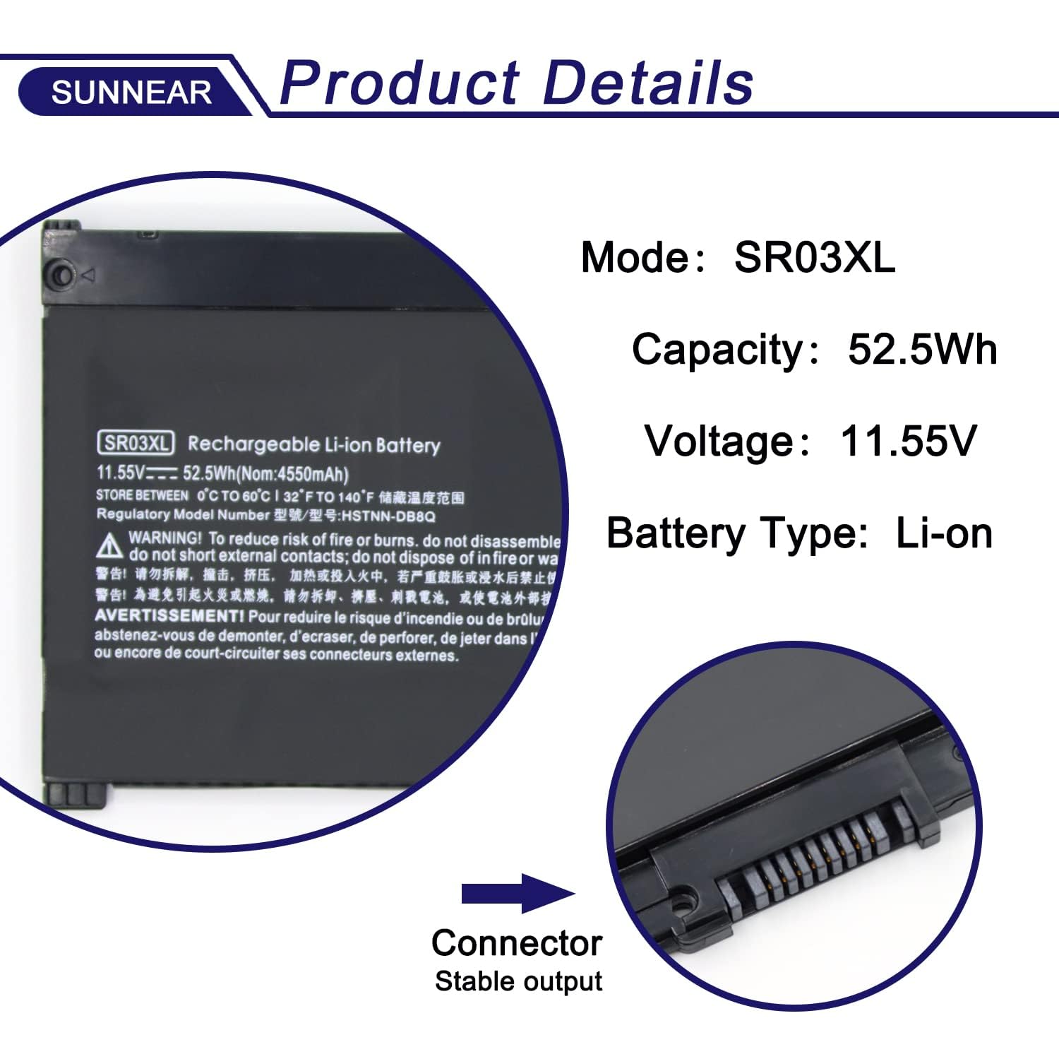 Amazon.com: SUNNEAR SR03XL SR04XL 917724-855 Battery Replacement